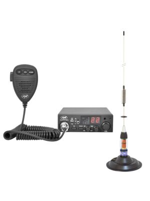 Paket CB-radiostation PNI Escort HP 8001L ASQ + hörlurar HS81L + CB-antenn PNI ML70 med magnet ingår