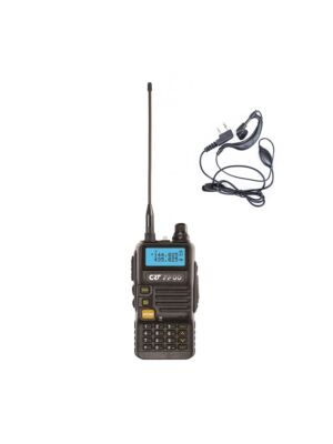 Paket med bärbar VHF/UHF-radiostation CRT FP00 med dubbla band och PNI HS82-headset