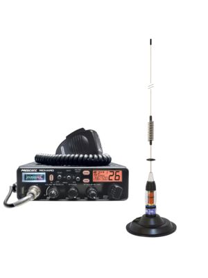 Kit Radio CB President Richard ASC 10M + CB Antenn PNI ML70, längd 70 cm, 26-30MHz, 200W