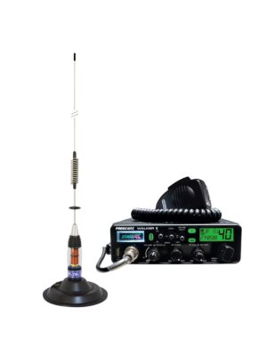 CB-radiostationssats President WALKER II ASC + CB-antenn PNI ML70, längd 70 cm, 26-30MHz, 200W