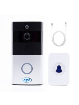 PNI SafeHome PT710B Smart Video Intercom-paket WiFi HD, P2P och USB 2.0 till Micro USB 1m kabel