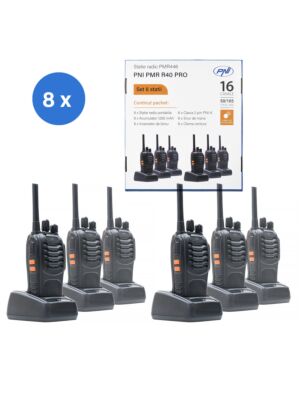 kit med 6 portabla radiostationer PNI PMR R40 PRO