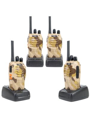 Kit 4 bärbara radioapparater PNI PMR R40 CAMO PNI PMR R40 CAMO batterier, laddare och hörlurar ingår