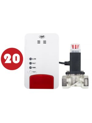 PNI Safe House Dual Gas 250-kit med kolmonoxid (CO) -sensor och naturgas och magnetventil