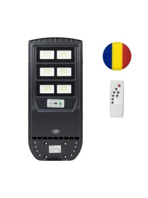 Paket PNI SL220 200W gatlykta med inbyggd solpanel + present-sticky pad-flagga