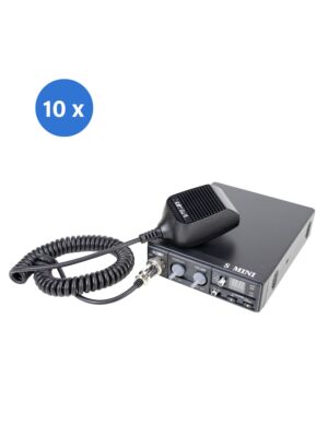 Box med 10bc radiostation CB CRT S Mini Dual Voltage, 12/24V, 4W, med ASQ, AM-FM