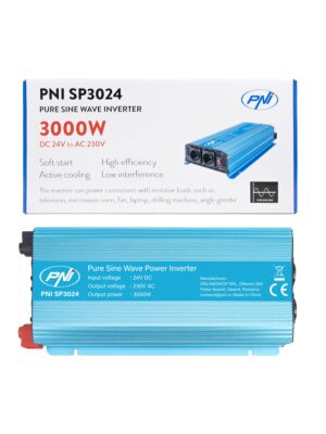 Spänningsomvandlare PNI SP3024 24V strömförsörjning 230V utgång 3000W ren sinusvåg