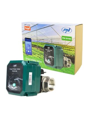 PNI SV180 smart vattenventil Wi-Fi-anslutning, IP65, DN25 1 tol, Tuya-app, kompatibel med Amazon Alexa