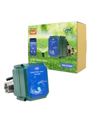 PNI SV200 smart vattenventil, Wi-Fi-anslutning, IP65, DN20, 3/4 Tuya-applikation, kompatibel med Amazon Alexa