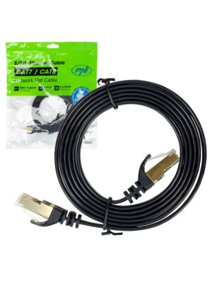 Platt nätverkskabel CAT7 svart