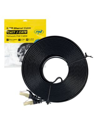 Platt nätverkskabel CAT7 svart