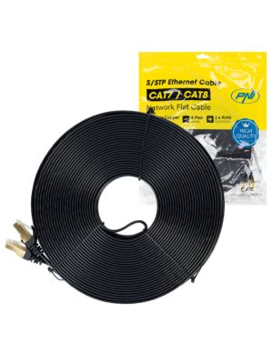 Platt nätverkskabel CAT7 svart