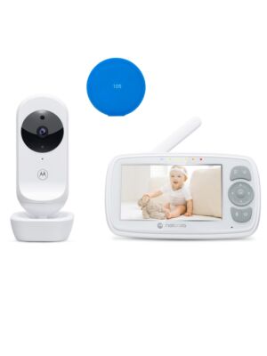 Paket Video Baby Monitor Motorola VM34 med 4,3 tums skärm + Sticky Pad Blå
