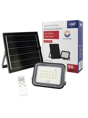PNI GreenHouse WS50 PRO 50W LED-spotlight med 6W solpanel, 5000mAh batteri, 800lm, fjärrkontroll, timing och ljusstyrka