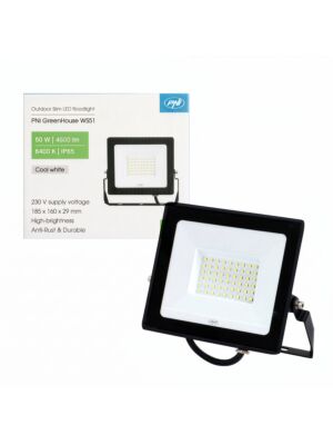 Smal LED-reflektor PNI GreenHouse WS51 50W, 6400K, 4500 lm, 184,5*29*160mm