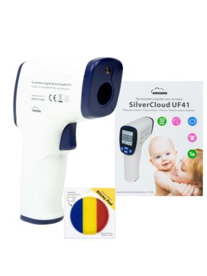 SilverCloud UF41 digital termometer för kropp och ytor med självhäftande flagga